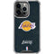 NBA Los Angeles Lakers Black Primary Logo iPhone 15 Pro Clear Case